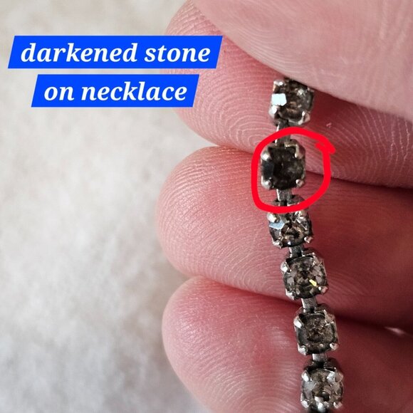 Vintage Kramer New York Choker Necklace Bracelet Set Clear‎ Rhinestones Sparkle - Picture 15 of 15